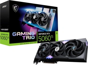 Видеокарта MSI PCI-E 5.0 RTX 5060 TI 16G GAMING TRIO NVIDIA GeForce RTX 5060TI 16Gb 128bit GDDR7 2572/28000 HDMIx1 DPx3 HDCP Ret - купить недорого с доставкой в интернет-магазине