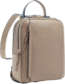 Рюкзак женский Piquadro Circle CA5566W92/TOBLU бежевый/голубой натур.кожа - купить недорого с доставкой в интернет-магазине