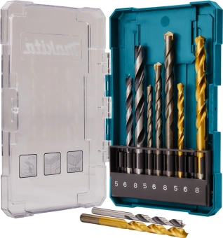 Набор сверл Makita D-71962 по дер/мет/бет (9пред.) для шуруповертов/дрелей - купить недорого с доставкой в интернет-магазине