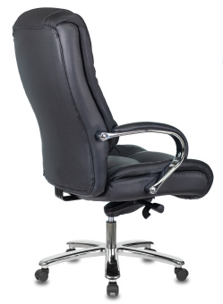 Кресло руководителя Бюрократ T-9925SL черный кожа крестов. металл хром - купить недорого с доставкой в интернет-магазине
