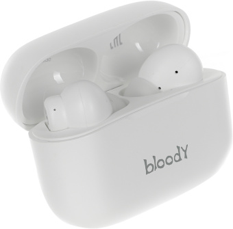 Гарнитура внутриканальные A4Tech Bloody M30 белый беспроводные bluetooth в ушной раковине (M30 (WHITE)) - купить недорого с доставкой в интернет-магазине