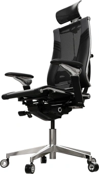 Кресло руководителя эргономичное Метта Yoga Spine Triumph B2 (Черный CC.50.15.13A) черный сиденье черный сет./экокожа с подголов. крестов.5-луч. металл хром - купить недорого с доставкой в интернет-магазине