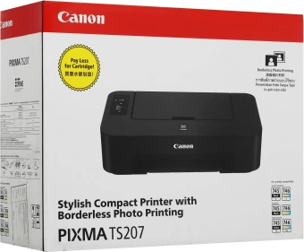Принтер струйный Canon Pixma TS207 (2319C012) A4 черный - купить недорого с доставкой в интернет-магазине