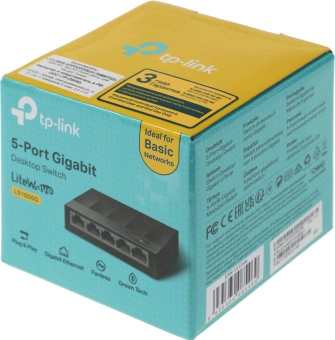 Коммутатор TP-Link LS1005G (L2) 5x1Гбит/с неуправляемый - купить недорого с доставкой в интернет-магазине
