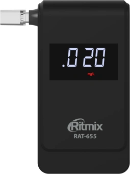 Алкотестер Ritmix RAT-655 электрохимический черный - купить недорого с доставкой в интернет-магазине