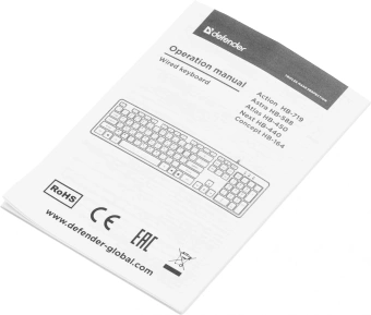 Клавиатура Defender HB-164 черный USB (45164) кабель 1.8м - купить недорого с доставкой в интернет-магазине