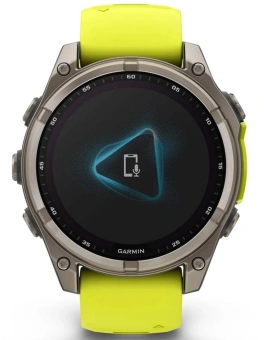 Смарт-часы Garmin Fenix 8 Solar 47мм 1.3" MIP корп.серебристый рем.желтый (010-02906-21) - купить недорого с доставкой в интернет-магазине