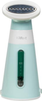 Отпариватель ручной Kitfort КТ-928-3 600Вт бирюзовый/белый - купить недорого с доставкой в интернет-магазине
