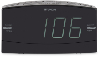 Радиобудильник Hyundai H-RCL238 черный LCD подсв:белая часы:цифровые FM - купить недорого с доставкой в интернет-магазине