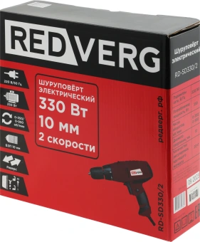 Шуруповерт RedVerg RD-SD330/2 330Вт патрон:быстрозажимной - купить недорого с доставкой в интернет-магазине