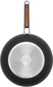 Сковорода ВОК (WOK) Rondell Fjord RDA-1800 круглая 28см покрытие: Xylan Plus ручка несъемная (с крышкой) черный - купить недорого с доставкой в интернет-магазине