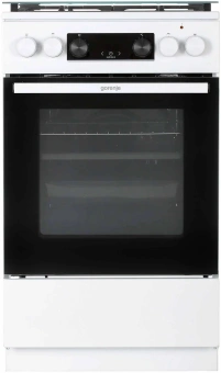 Плита Комбинированная Gorenje GK5C40WF белый (стеклянная крышка) реш.чугун - купить недорого с доставкой в интернет-магазине