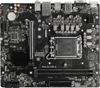 Материнская плата MSI PRO H610M-E Soc-1700 Intel H610 2xDDR5 mATX AC`97 8ch(7.1) GbLAN+VGA+HDMI - купить недорого с доставкой в интернет-магазине