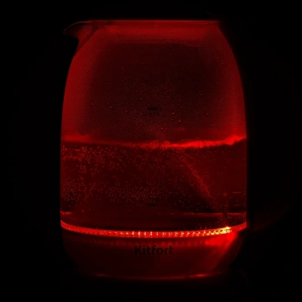 Чайник электрический Kitfort КТ-6140-1 1.7л. 2200Вт белый/фиолетовый корпус: стекло/пластик - купить недорого с доставкой в интернет-магазине