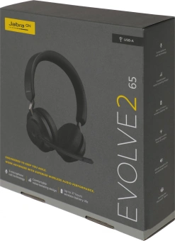 Наушники с микрофоном Jabra Evolve2 65 Link380a MS черный накладные BT оголовье (26599-999-999) - купить недорого с доставкой в интернет-магазине