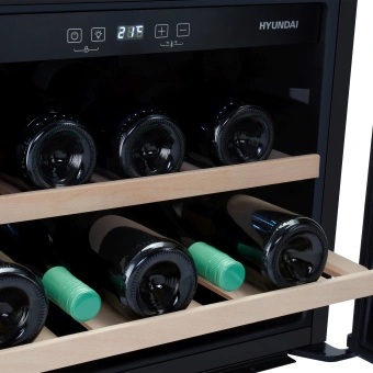 Винный шкаф Hyundai HBWC 0461 SCT 1-нокамерн. черный - купить недорого с доставкой в интернет-магазине