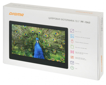 Фоторамка Digma 10.1" PF-1043 IPS 1280x800 черный пластик ПДУ Видео - купить недорого с доставкой в интернет-магазине