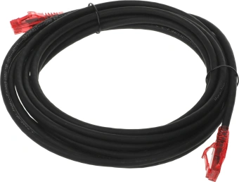 Патч-корд Hyperline PC-LPM-UTP-RJ45-RJ45-C5e-5M-LSZH-BK UTP RJ-45 вил.-вилка RJ-45 кат.5E 5м черный LSZH 24AWG - купить недорого с доставкой в интернет-магазине