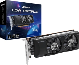 Видеокарта Asrock PCI-E 4.0 A310 LP 4G INTEL ARC A310 4Gb 64bit GDDR6 2000/15500 HDMIx1 DPx1 HDCP Ret low profile - купить недорого с доставкой в интернет-магазине