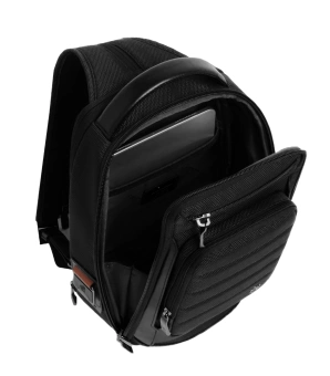 Рюкзак слинг мужской Piquadro Oberon CA7277W150/N черный нейлон/натур.кожа - купить недорого с доставкой в интернет-магазине