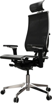 Кресло руководителя эргономичное Метта Yoga 4DF B2-5D - YM93 черный сиденье черный сетка с подголов. крестов. металл хром - купить недорого с доставкой в интернет-магазине