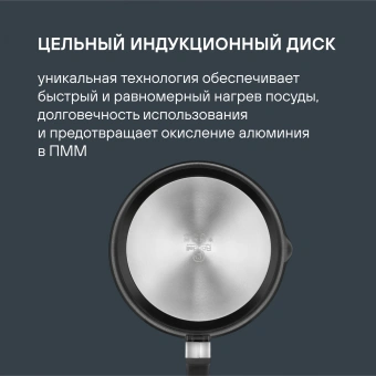 Сотейник Rondell Escurion RDA-871 4.0л. d=28см (с крышкой) черный - купить недорого с доставкой в интернет-магазине