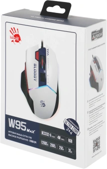 Мышь A4Tech Bloody W95 Max Sports синий/белый оптическая 12000dpi USB 10but (W95 MAX SPORTS NAVY) - купить недорого с доставкой в интернет-магазине