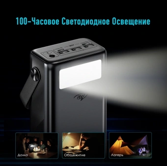 Мобильный аккумулятор Itel Maxpower 450PF 45000mAh 3A 3xUSB-A/USB-C черный - купить недорого с доставкой в интернет-магазине