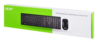 Клавиатура + мышь Acer OKR030 клав:черный мышь:черный USB беспроводная slim Multimedia (ZL.KBDEE.005) - купить недорого с доставкой в интернет-магазине