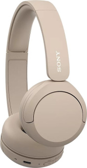 Гарнитура накладные Sony WH-CH520 бежевый беспроводные bluetooth оголовье (WH-CH520/C) - купить недорого с доставкой в интернет-магазине