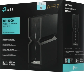 Роутер беспроводной TP-Link Archer BE700 BE15000 100/1000/2500/10000BASE-T черный - купить недорого с доставкой в интернет-магазине