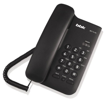 Телефон проводной BBK BKT-74 RU черный - купить недорого с доставкой в интернет-магазине