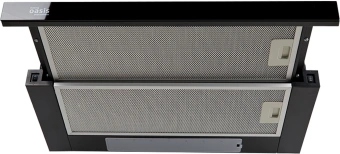 Вытяжка встраиваемая Oasis UV-60G (F) черный управление: кнопочное (1 мотор) - купить недорого с доставкой в интернет-магазине