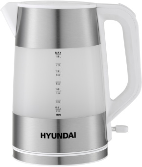Чайник электрический Hyundai HYK-P4025 1.9л. 2200Вт белый корпус: пластик - купить недорого с доставкой в интернет-магазине