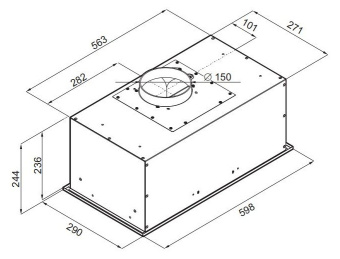 Вытяжка встраиваемая Maunfeld Crosby Power 60 черный управление: кнопочное (1 мотор) - цена, купить или заказать с доставкой в интернет-магазине Вытяжка встраиваемая Maunfeld Crosby Power 60 черный управление: кнопочное (1 мотор) - купить недорого с доставкой в интернет-магазине