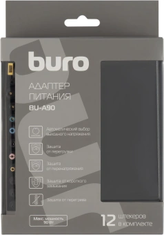 Блок питания Buro BU-A90 ручной 90W 18.5V-20V 12-коннект. 4.7A от бытовой электросети - купить недорого с доставкой в интернет-магазине