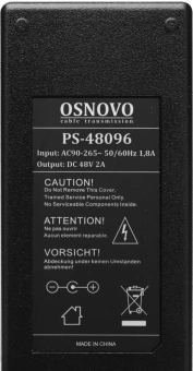 Блок питания AC/DC Osnovo PS-48096 48В 96Вт - купить недорого с доставкой в интернет-магазине