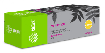 Картридж лазерный Cactus CS-PH6140M 106R01482 пурпурный (2000стр.) для Xerox Phaser 6140 - купить недорого с доставкой в интернет-магазине
