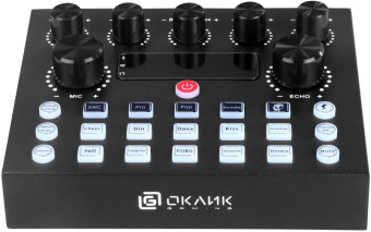 Микрофон проводной Оклик SM-600G 2.5м черный - купить недорого с доставкой в интернет-магазине