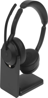 Наушники с микрофоном Jabra Evolve2 55 Link380c MS Stand черный накладные BT оголовье (25599-999-889) - купить недорого с доставкой в интернет-магазине