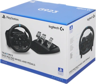 Руль Logitech G923 10кноп. (с педалями) черный - купить недорого с доставкой в интернет-магазине