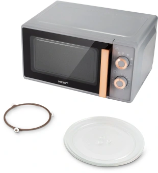 Микроволновая Печь Vitek VT-MW1920 20л. 700Вт серый/золотистый - купить недорого с доставкой в интернет-магазине