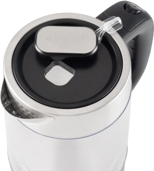 Чайник электрический Hyundai HYK-G4015 1.9л. 2200Вт черный/серебристый корпус: стекло - купить недорого с доставкой в интернет-магазине