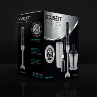 Блендер погружной Scarlett Silver Line SC-HB42F73 1000Вт черный - купить недорого с доставкой в интернет-магазине