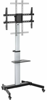 Подставка для телевизора Ultramounts UM307B черный/белый 37"-86" макс.50кг напольный мобильный - купить недорого с доставкой в интернет-магазине