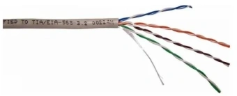 Кабель информационный Lanmaster TWT-5EUTP-XS/100 кат.5E U/UTP 4 пары 24AWG PVC внутренний 100м серый - купить недорого с доставкой в интернет-магазине