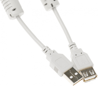 Кабель-удлинитель USB2.0-AM-AF-1.8M-MG USB A(m) USB A(f) 1.8м феррит.кольца серый - купить недорого с доставкой в интернет-магазине