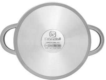 Кастрюля Rondell Point RDS-1312 4.8л. d=24см (с крышкой) стальной - цена, купить или заказать с доставкой в интернет-магазине Кастрюля Rondell Point RDS-1312 4.8л. d=24см (с крышкой) стальной - купить недорого с доставкой в интернет-магазине