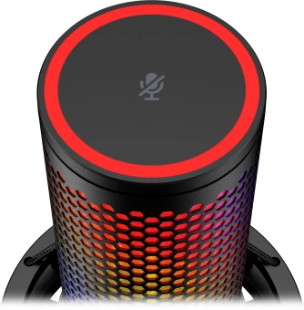 Микрофон проводной HyperX QuadCast 2 S 3м черный - купить недорого с доставкой в интернет-магазине