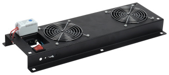 Панель вентиляторная ITK (FM05-22M) 2 вент. с термостатом черный (упак.:1шт) - купить недорого с доставкой в интернет-магазине